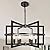 Black Chandelier for Dining Room, 6-Light Adjustable Hanging Modern Farmhouse Pendant Light Fixture for Over Table, Kitchen Island Lighting, Living Room, Bedroom, Entryway Foyer, Hallway & Staircase