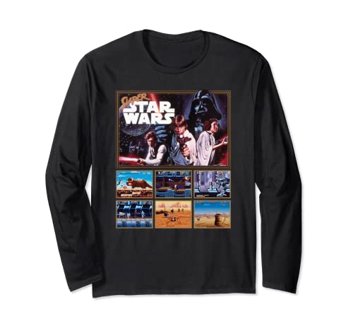 T-Shirt Super Nintendo Super Star Wars manches longues pour afficher son style geek nostalgique