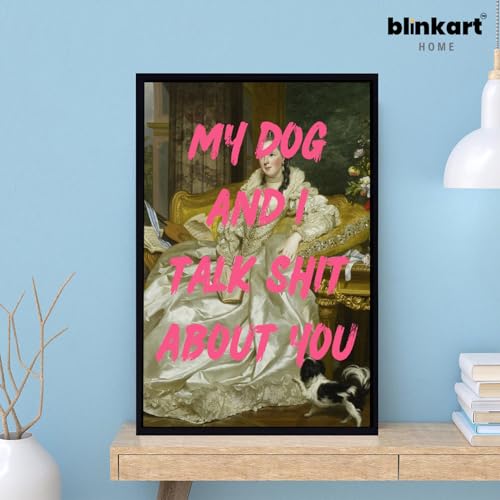 Image of BLINKART Framed Photo - My Og An I Talk About You | Altered Art Theme | Motivational & Inspirational Wall Art Poster for Home, Bedroom, Living Room, Office, Hotel & Gifting - 12x8 Inch