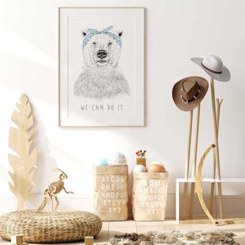 Affiche enfant cadeau naissance idéal sous cadre bois - 2