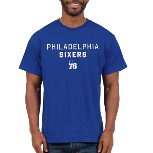 Junk Food NBA - Philadelphia 76ers Core Stacked Adult SS T-Shirt