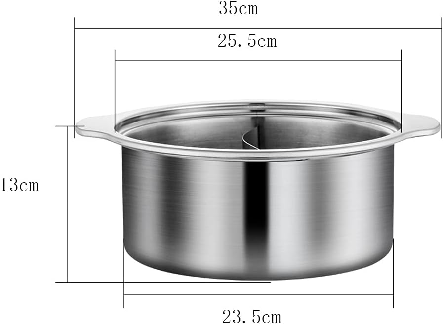 Stainless Steel Pot, Deepening Yuanyang Hot, Commercial Household Induction Cooker, Shabu-shabu