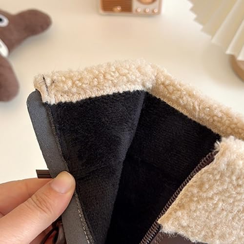 Bottes bébé chaud doublées avec ornements étoiles et boucles