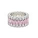 ATJMLADYJEWELRY US Size 6 7 8 Pink White Cubic Zirconia Cz Eternity Band Fashion Full Finger Ring For Women (7)