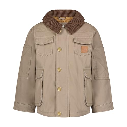 LONDON FOG Boys' Sherpa-Lined Utility Jacket Canvas Barn Coat