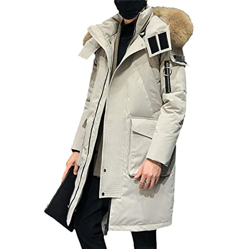 Manteau en duvet de canard blanc pour homme veste d'hiver beige S