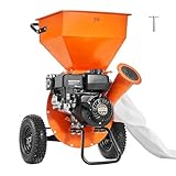 VEVOR Wood Chipper Shredder Mulcher, 7HP Heavy Duty 3-in-1 Gas Powered Engine, 2