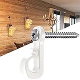 30-Pack Hooks for String Light Clips, Screw in Hooks for Hanging Lamp, Wire, Plants Pot, Outdoor Holiday Decor (White)