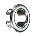 Bathroom Sink Basin Chrome Trim Overflow Hole Round Cover Silver