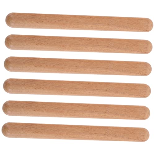 Toddmomy 6pcs Rhythm Sticks Wooden Percussion Instruments for Safe and Music Enhance Musical Skills and Cognitive Development