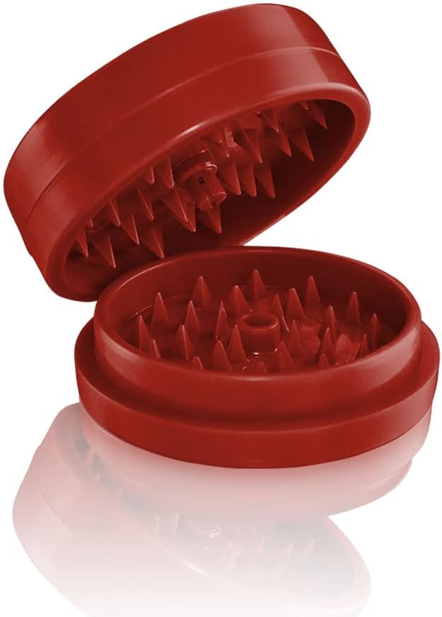 Herb & Spice Grinder 2-Piece 2.2-Inch (Red, 2.2-Inch) image 5