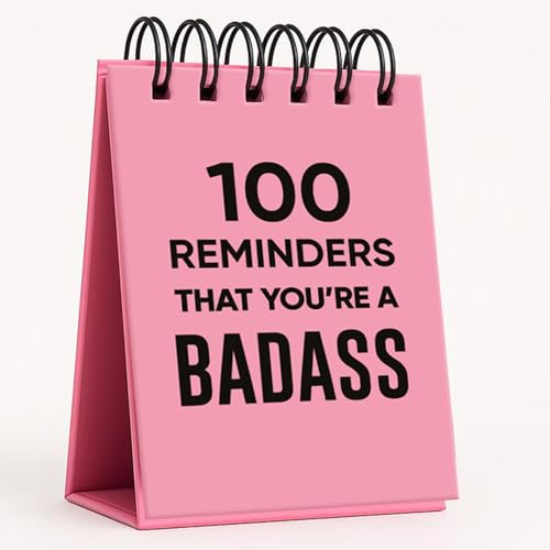 Astralux Affirmation Flipbook for a Badass - Daily Motivational Gift for Her - Birthday Gifts for Women Best Friend Coworker and More