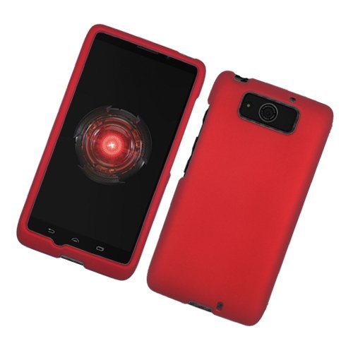 Eagle Cell Rubberized Protector Case for Motorola Droid Maxx Ultra XT1080 - Retail Packaging - Red