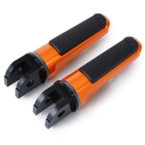 XUXRHMEAN Für Aprilia Shiver 750 900 Motorrad-Fußrasten Vorne Motorrad Fußrasten Pedale(Orange)