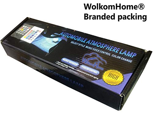 Image of WolkomHome - LED RGB Car Interior Decorative Atmosphere Strip Music reactive Sounds Active Disco Equalizer Best Light for Tata Indigo CS