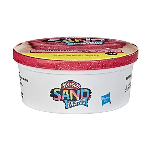 PLAY-DOH Sand Shimmer Stretch Single Can of Sparkly Bright Red Compound for Kids 3 Years&Up,6-Ounce,Non-Toxic