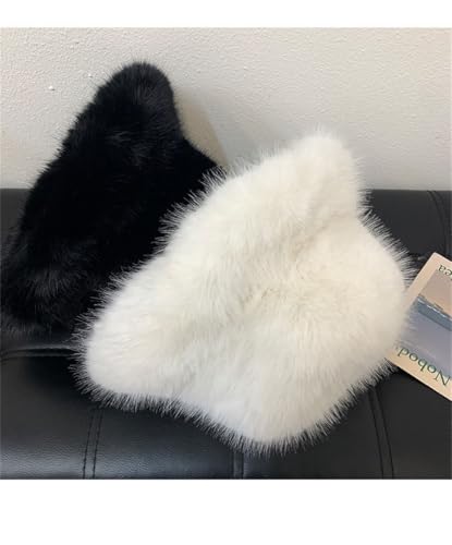Sombrero tipo bucket de peluche sintético para mujer miniatura 5