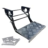 LXRHLIKG Escalón Caravana, Escalon Plegable Portatil Manualmente, Antideslizantes, de Aleación de Aluminio, 120 kg, para Autocaravanas, Remolques y Caravanas
