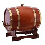 Calidad Premium: todos los cubos de madera de roble para vino se someten a pruebas de presión para detectar fugas. Cubeta de roble de 1,5L / 3L / 5L / 10L / 20L / 25L / 30L / 50L / 100L / 150L / 225L litros en el soporte, fabricada íntegramente a mano, calidad garantizada. （Los cubos de vino de gran tamaño deben ser personalizados )）