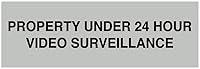 Vista 21 de Signs ByLITA Basic Property - Señal de video bajo vigilancia de 24 horas (plata cepillada) - Mediano