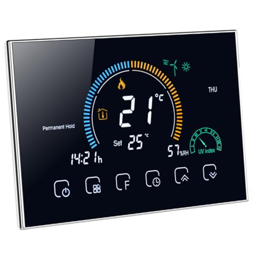 NUOBESTY 1Pieza Termostato Inalámbrico Controlador De Temperatura De Termostato Para Calefacción y Aire Acondicionado Programable y Compatible