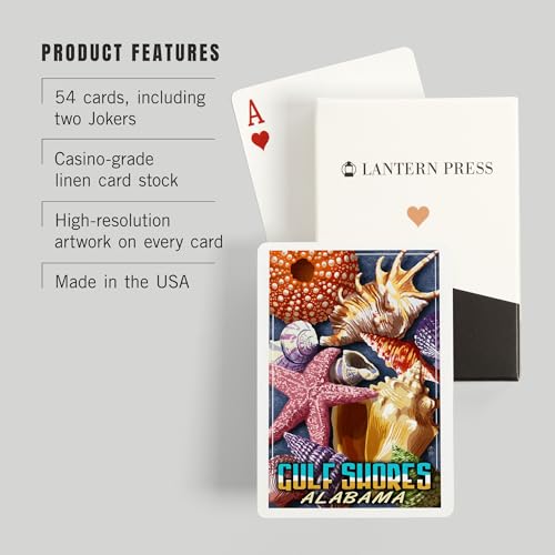 Lantern Press Gulf Shores Alabama 52 Cartas Poker miniatura 3