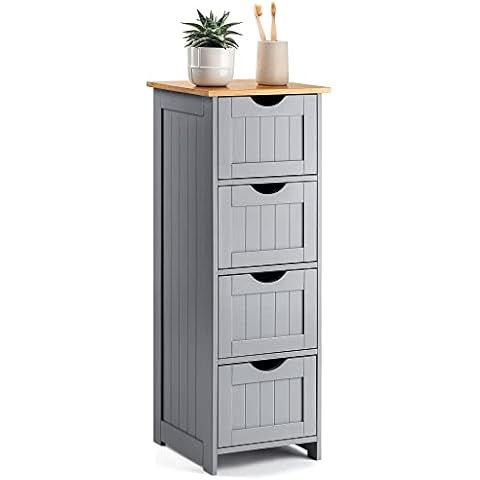 Christow Grey 4 Drawer Bathroom Unit Cover