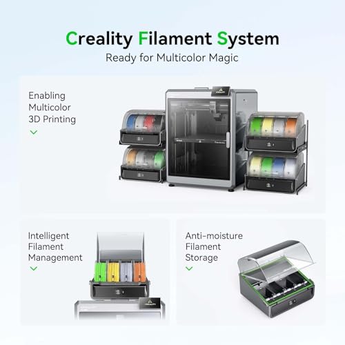 Image of Creality CFS Multicolored Printing Filament Dryer (4 to 16 Colors) with Automatic Material System, Drying Function and Smart RFID, for K2 Plus /Crealtiy Hi 3D Printer