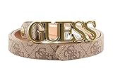 GUESS Womens Monogram Belt Accessories Brown Small