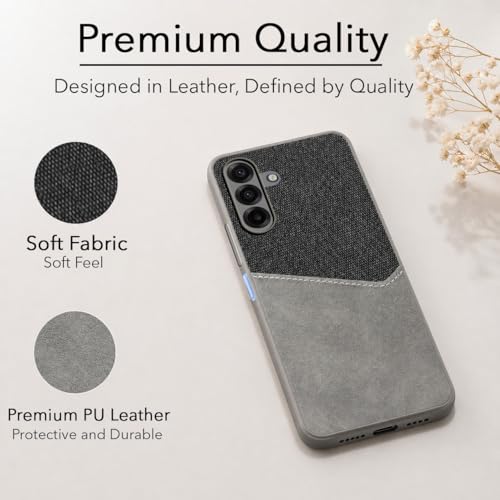 Image of Jkobi Back Cover Case for Samsung Galaxy A17 | Samsung F17 | Samsung M17 5G (Dual PU Leather Stitch | Professional Minimalist | Soft and Flexible)