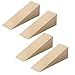 Wooden Door Stop Stopper Wedge, 4 Pack Soild Wood Non-Slip Doorstop Wedge with Sturdy and Durable, Security Door Stopper Fit for Bottom of Door On Tile, Concrete, Carpet, Wooden Floor (4 Pack)