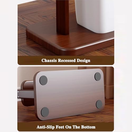 Perchero de madera maciza premium de diseño industrial robusto 6