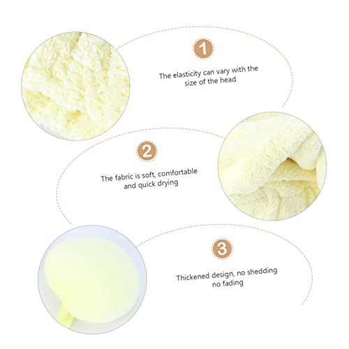 Cabilock 1 Peça Chapéu De Cabelo Seco De Lã Coral Toalha De Secagem Rápida Toalhas De Microfibra Par