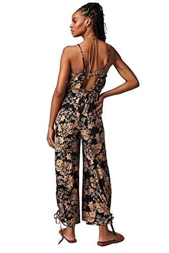 Free People Women's Stand Out Printed One-Piece, Black Combo (X-Small)