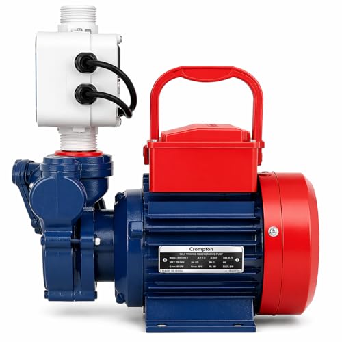 Image of Crompton 1HP High Pressure Booster Pump with Crompton Automatic Pressure Controller| Suitable for Upto 3-4 Bathrooms, Kitchens| 12 Months Manufacturers Warranty| New Launch