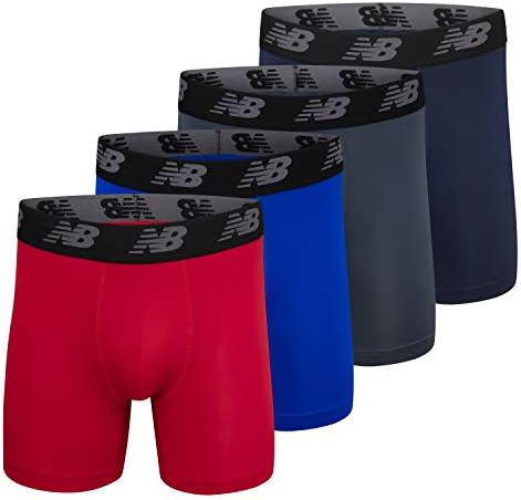 New Balance Men's Mesh 5" No-FLY Boxer Brief (4-Pack)