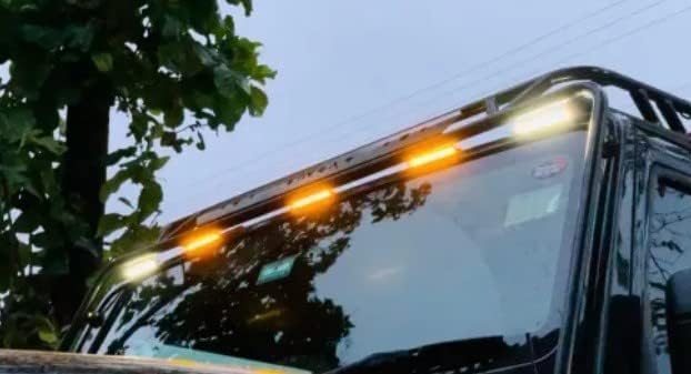 Image of UBH Roof Marker LED Lights For Cars, Trucks, Or Suv 4 X 4 Thar (UFO) ((3AMBER, 2WHITE))