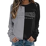 Sunnyuk Halloween Pullover Damen Sexy Schulterfrei Langarm Lässiger Sweater Oversize Sweatshirt Damen Schwarz Herbst Winter Basic Langarmshirt Damen Locker Oberteil Bluse Top Frauen