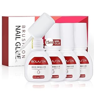 BOLASEN Brush-On Nagelkleber 4*15ML