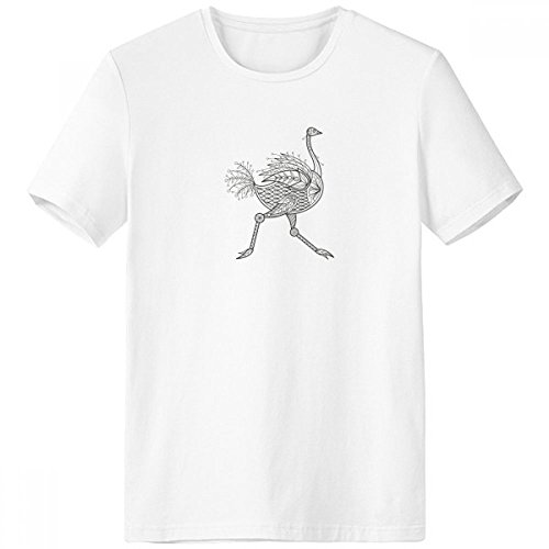 T-shirt blanc Homme Peinture oiseaux idéal pour vos sorties sportives et moments de détente