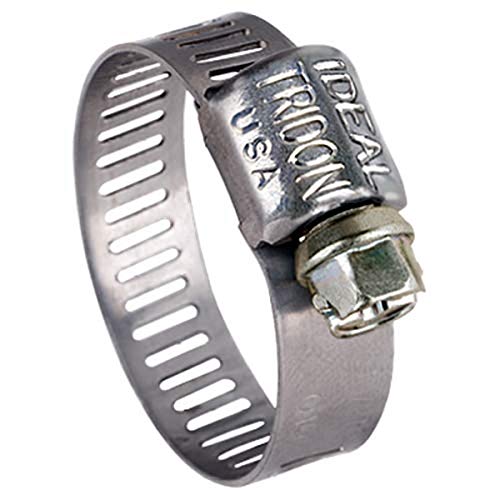 Ideal Tridon 62P0851 Stainless Steel Worm Gear Clamp, 8 SAE Size, 7/16" to 1" Diameter (Pack of 10)