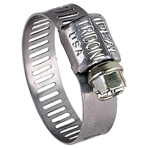 Ideal Tridon 62P0551 Stainless Steel Worm Gear Clamp, 5 SAE Size, 7/16" to 11/16" Diameter Pack of 10