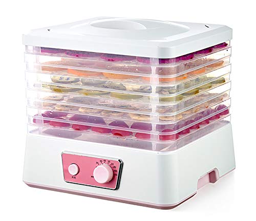 Lebensmitteltrockner,250 W Intelligenter Stummer Obst- Und Gemüsedehydrator 5 Tabletts 35-70 ° C, Doppelter…