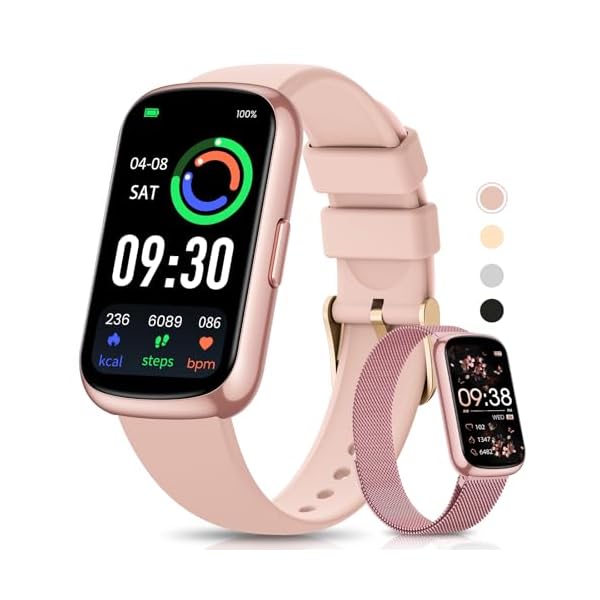 Fitness Tracker- Smart Watches for Women Men with 24/7 Heart Rate Monitor Blood Oxygen Sleep Tracker, Waterproof Fitness Watch, Activity Smartwatch for Android iPhone, Calorie Distance Pedometer, Gift