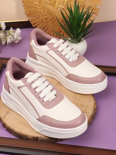 Image of Lightweight Walking Shoes Casual Lace-Up Sneaker for Women /Girls