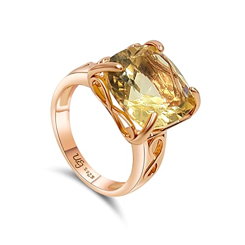 Natural Citrine Infinity Encrypt Ring...