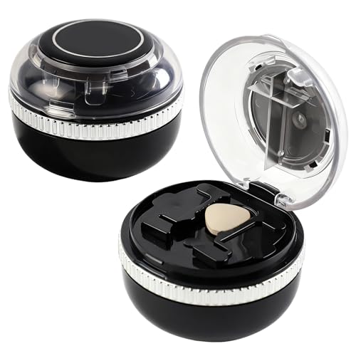 Dzmuero Taglia pastiglie, Taglia pillole di precisione, Taglia pillole, Compatto e portatile, 1 diviso in 2, 1 diviso in 4, Taglierino per medicinali multifunzionale, Scatola per medicinali