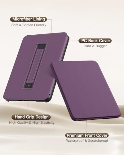 MoKo Case for 7" Ebook Reader(12th Gen 2024), Lychee Deep Purple - 4