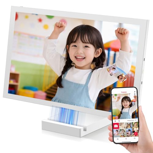 Amazon | FRAMEO デジタルフォトフレーム 磁気ワイヤレス充電 Wi-Fi