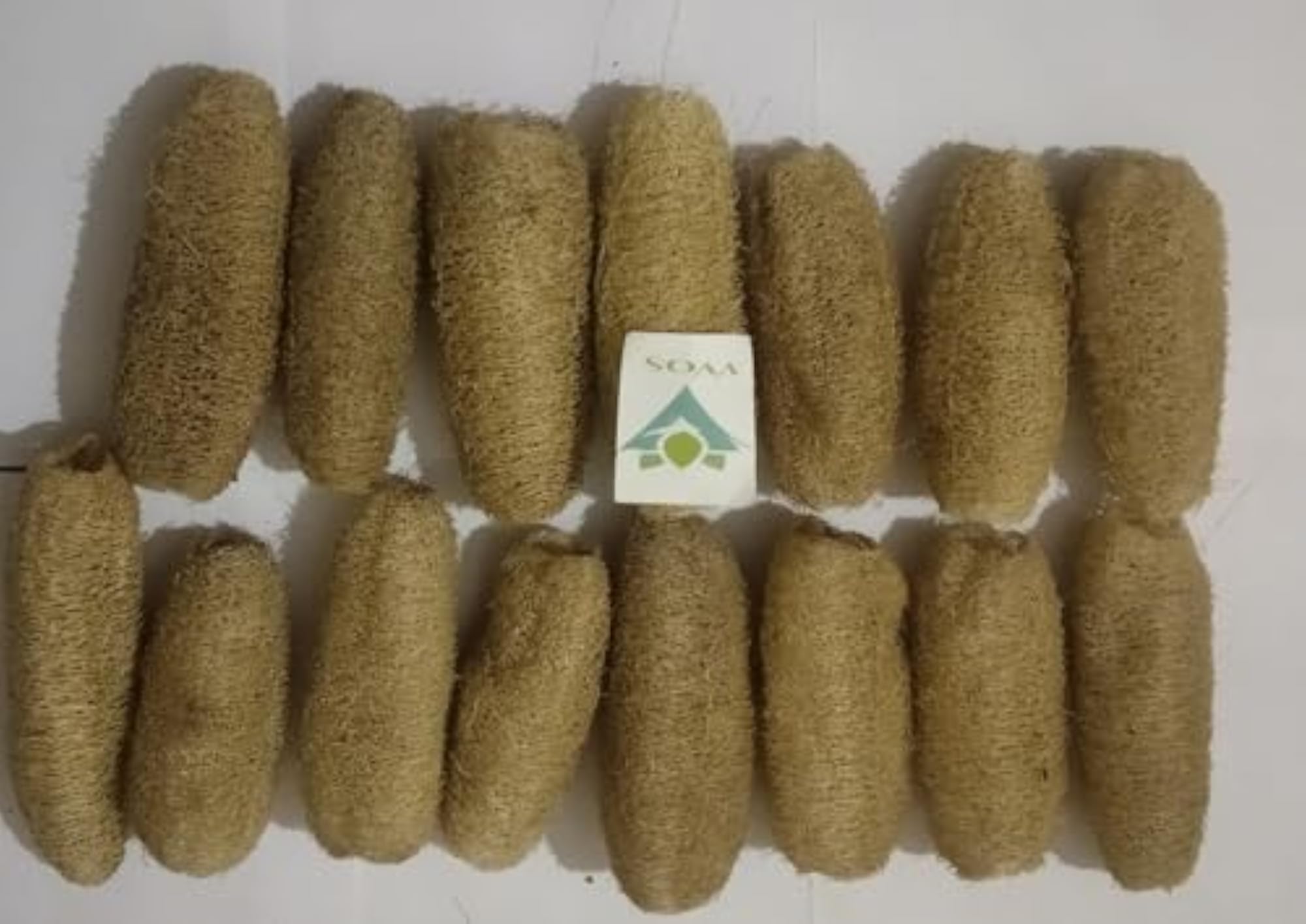 100% Natural Loofah Sponge Body Scrubber, Eco-Friendly, Pack of 15
